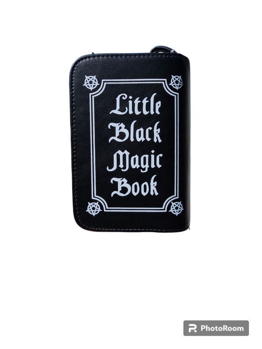 Little black magic book purse