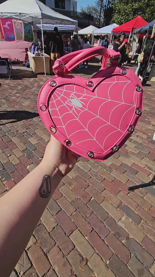 Spider heart purse